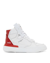 Givenchy White And Red Wings Sneakers