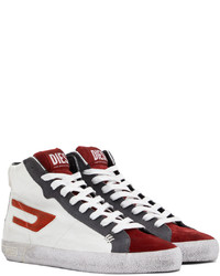 Diesel White Red S Leroji Sneakers