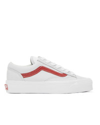 Vans Grey And Red Og Style 36 Lx Sneakers