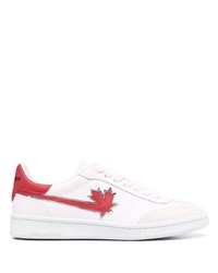 DSQUARED2 Logo Patch Leather Sneakers