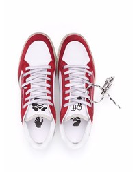 Off-White New Simple Sneakers Eco Canv White Red V