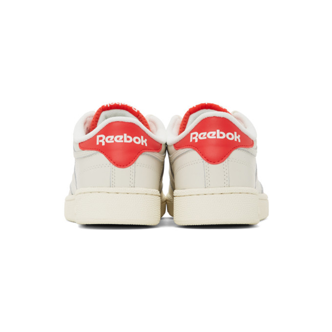 Reebok Classics Off And Red Club C 85 Sneakers, $69 | SSENSE | Lookastic