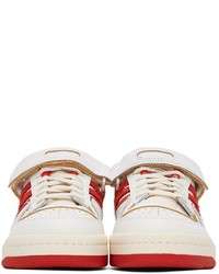 adidas Originals Off White Red Forum 84 Low Sneakers