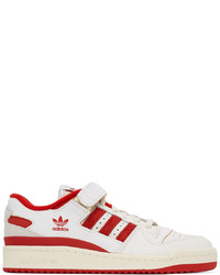 adidas Originals Off White Red Forum 84 Low Sneakers