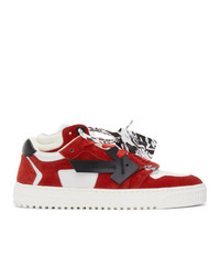 Off-White Red And White Off Court Low Sneakers