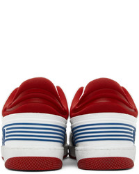 Gucci Red White Basket Sneakers