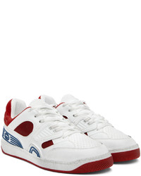 Gucci Red White Basket Sneakers