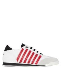 DSQUARED2 Striped Leather Sneakers