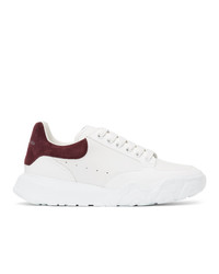 Alexander McQueen White And Purple Court Trainer Sneakers