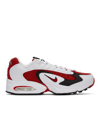 Nike White And Red Air Max Triax 96 Sneakers