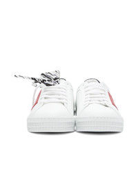 Off-White White And Red Arrows Sneakers