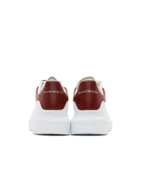 Alexander McQueen White And Red Degrade Oversized Sneakers