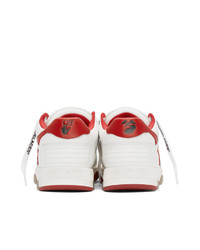 Off-White White And Red Out Of Office Sneakers