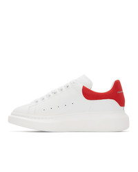 Alexander McQueen White And Red Oversized Sneakers