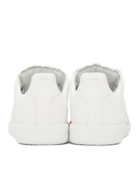 Maison Margiela White And Red Paint Drop Replica Sneakers