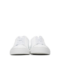 Common Projects White And Red Retro Low Sneakers