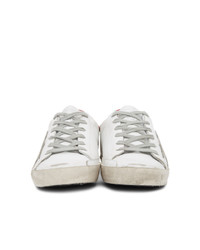 Golden Goose White And Red Sneakers