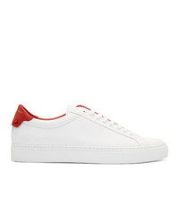 Givenchy White And Red Urban Street Sneakers