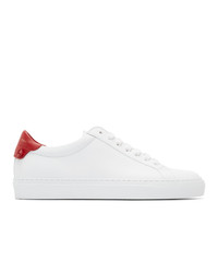Givenchy White And Red Urban Street Sneakers
