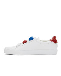 Givenchy White And Red Velcro Urban Street Sneakers
