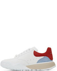 Alexander McQueen White Red New Court Sneakers