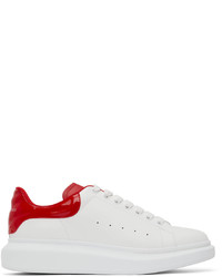 Alexander McQueen White Red Patent Oversized Sneakers