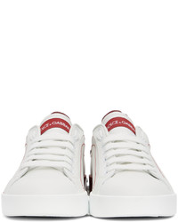 Dolce & Gabbana White Red Portofino Sneakers