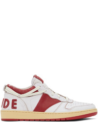 Rhude White Red Rhecess Low Sneakers