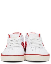 adidas Originals White Red Tyshawn Sneakers