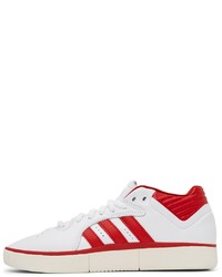 adidas Originals White Red Tyshawn Sneakers