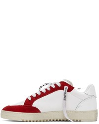 Off-White White Red Vulcanized 50 Sneakers