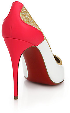 Lou Colorblock Pump - Fandango Pink Suede + White Leather in 2023