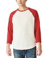Lucky Brand Cotton Baseball Tee In Red Multi At Nordstrom