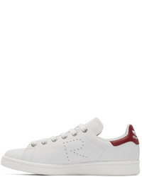 Adidas By Raf Simons Raf Simons White Red Stan Smith Sneakers