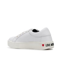 Love Moschino Sequinned Heart Patch Sneakers