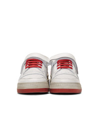 Saint Laurent White And Red Sl24 Low Sneakers
