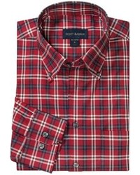 Modelcurrentbrandname Scott Barber James Plaid Twill Sport Shirt Long Sleeve