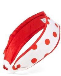 White and Red Polka Dot Headband