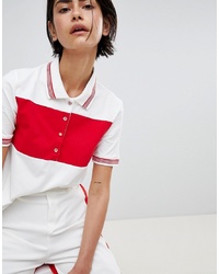 White and Red Polo