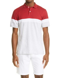 Eleventy Tricolor Short Sleeve Polo