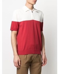 Eleventy Two Tone Cotton Polo Shirt
