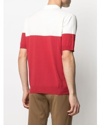 Eleventy Two Tone Cotton Polo Shirt
