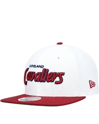 New Era White Cleveland Cavaliers Script 9fifty Snapback Hat