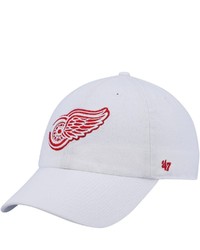 '47 White Detroit Red Wings Clean Up Adjustable Hat