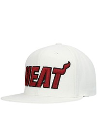 Mitchell & Ness White Miami Heat Ground Snapback Hat At Nordstrom