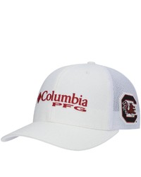 Columbia White South Carolina Gamecocks Pfg Snapback Hat