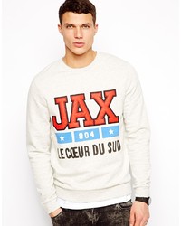 Asos Sweatshirt With Print And Embroidery