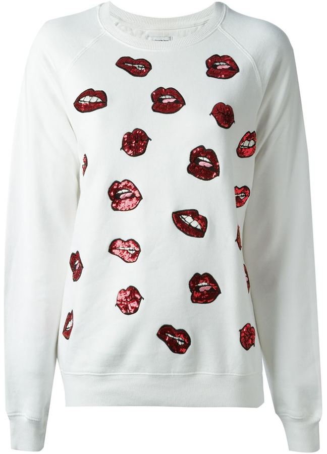 sequin lips sweater