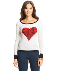 Diane von Furstenberg Dvf Jillna Heart Print Sweater