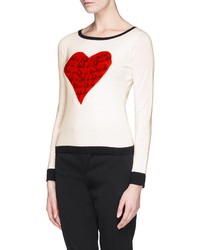 Nobrand Jillian Heart Print Sweater